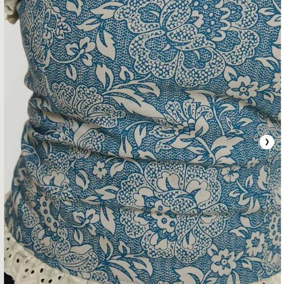 Princess Polly Dien Top Ornate - Blue & Tan - Picture 3 of 5